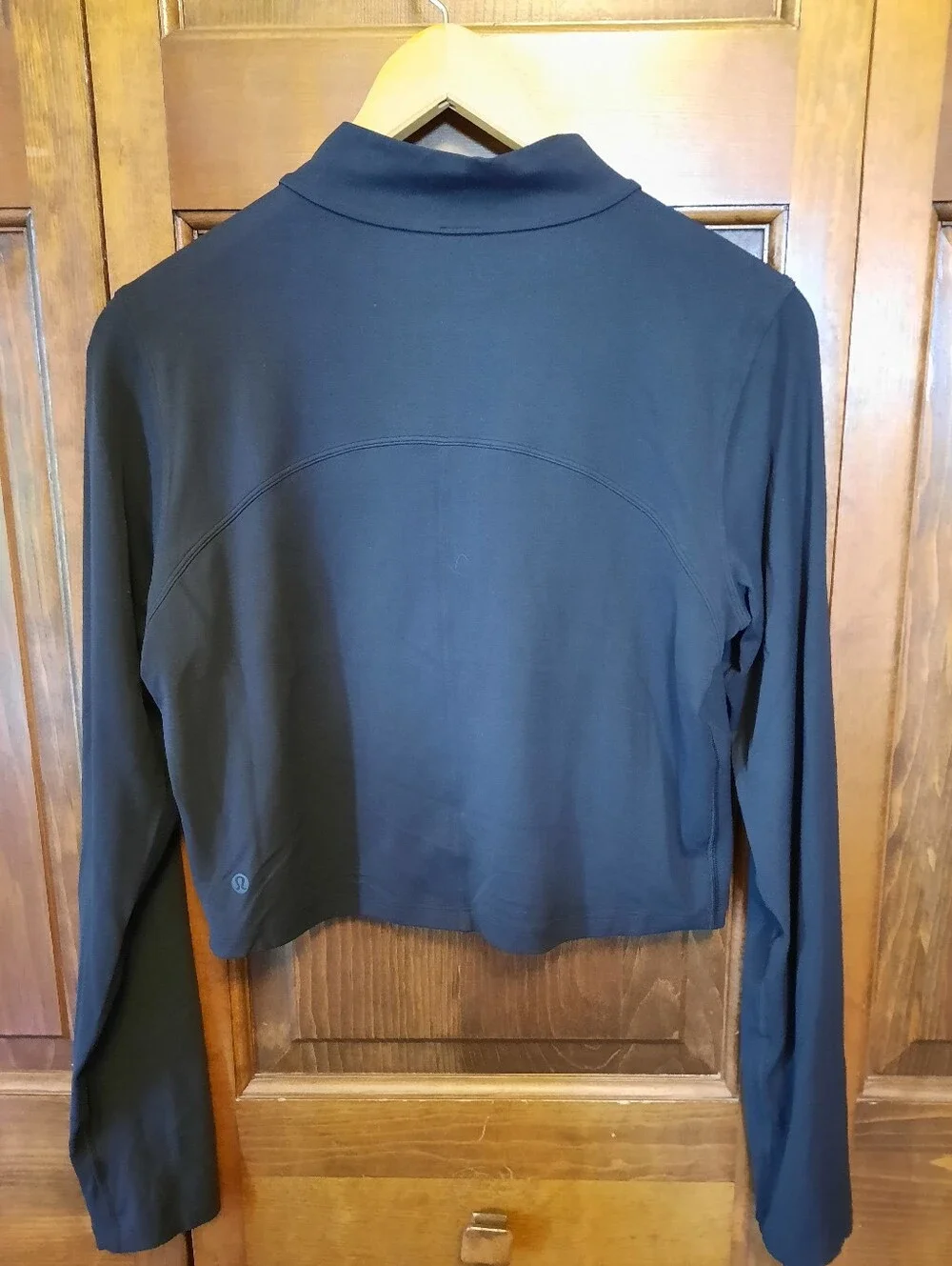🛍 Lululemon All Aligned Mock Neck Long Sleeve Shirt Black Activewear Size 12